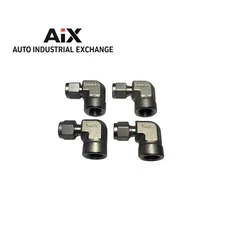 Lot Of (4) Swagelok Elbow Connector Fitting 1/4" OD Tube x 1/4" FNPT SS-400-8-4