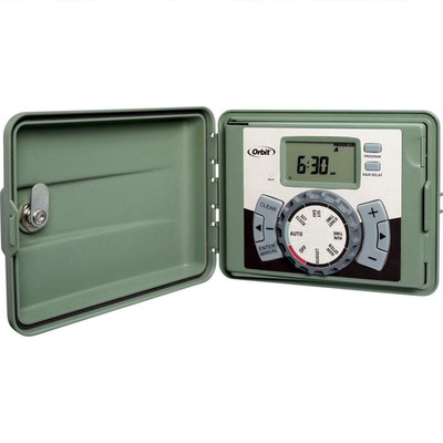 Orbit Easy-Set Logic 4-Station Indoor/Outdoor Water Sprinkler Controller, Green