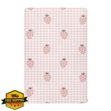 KICPOAY Fitted Crib Sheet Plaid Strawberry 52x28