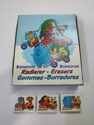 Super Rare Vtg Nos Staedtler Radierer Erasers 30 Pcs with orginal packing/German