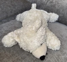 Floppy White Polar Bear Plush Weighted Beanie Stuffed Animal 12”