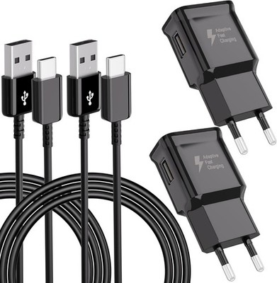 2 Pack USB C Ladegerät Kompatibel Galaxy S8 S9 S10 S21 A13