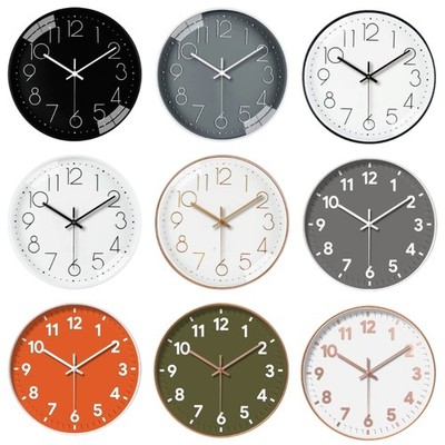 Wall Clock 30cm Quiet Movement Decorative Clock for Kitchen and Bathroom Decors