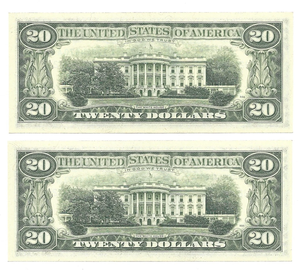 1981A $20 SAN FRANCISCO FRNs. 2 Consecutive, Crisp & UNCIRCULATED Banknotes. - Image 2 of 2