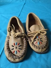Indian Maid Moccasins Beaded Kids Size Preowned My Daughter Wore Them At 4 Yrs