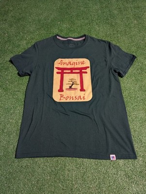 Imagine Bonsai Graphic T-Shirt Men s Medium Green Russell Athletic