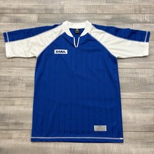 Vintage Xara Soccer Futbol Jersey 90s Y2K Polyester Blue-White Mens Size Medium