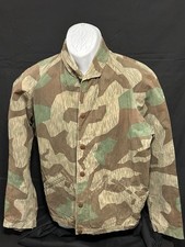 Original WW2 allemand Zeltbahn fait deux poches tunique motif éclat avec boutons pression
