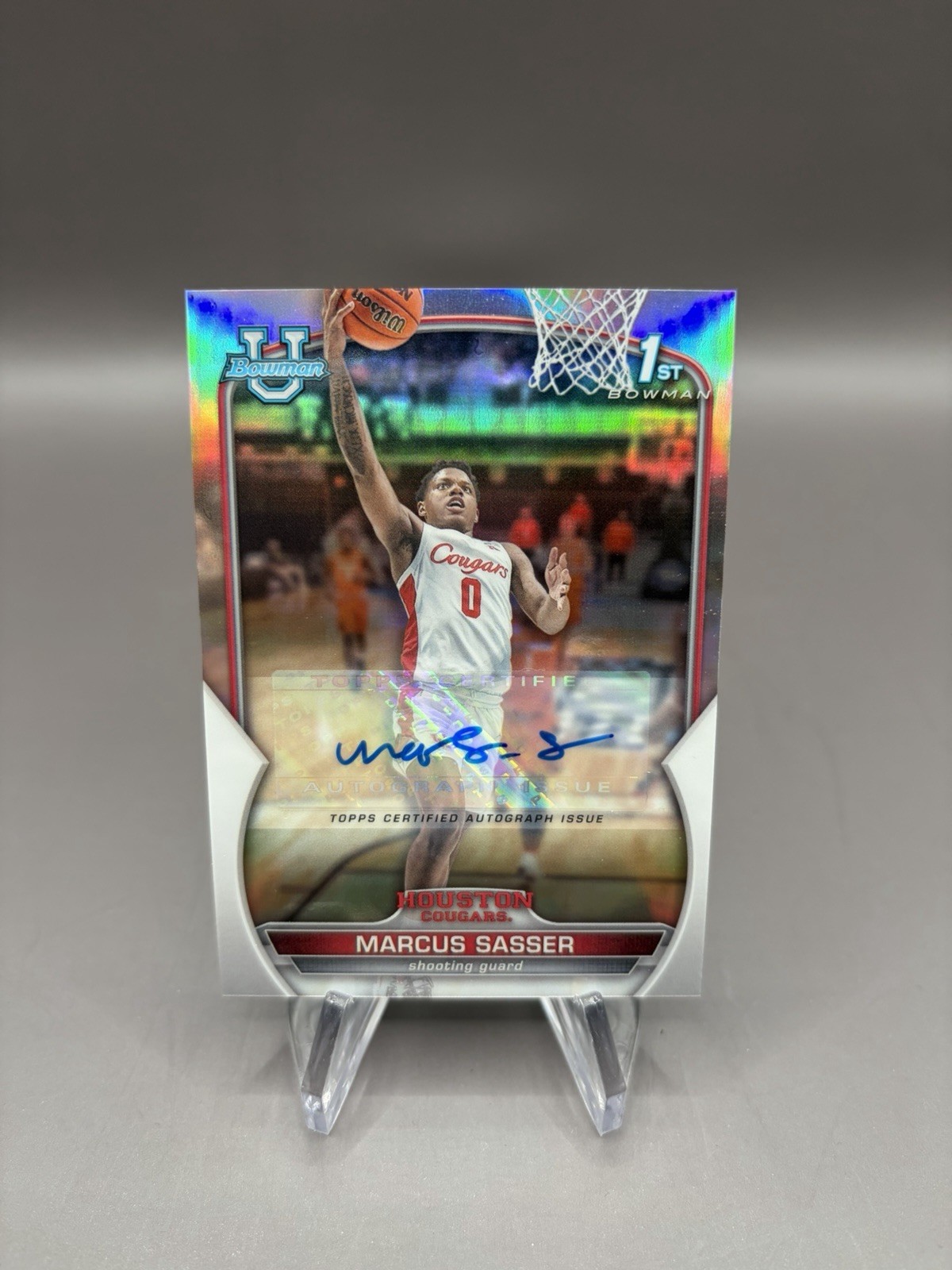 2022-23 Bowman U Chrome Prospect Refractor /499 Marcus Sasser #93 Auto