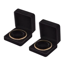 Leture 2 Pieces Velvet Bracelet Boxes For Jewelry Gift, Classic Jewelr