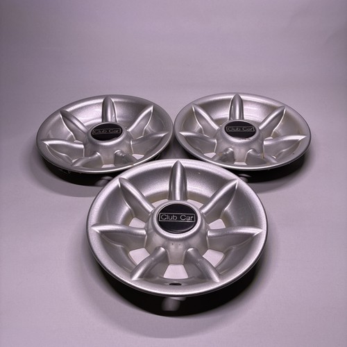 3 Club Car OEM factory style 8 1/2 inch hub caps USED