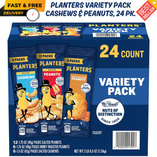 Planters Variety Pack Cashews  Peanuts, 24 pk. 40.5 oz. Premium, Kosher, BEST