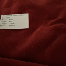 Item 576. Stretch Velour Fabric