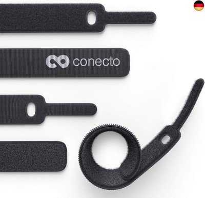 conecto Klett Kabelbinder 10cm Klettband mit Loop - Kabelmanagement