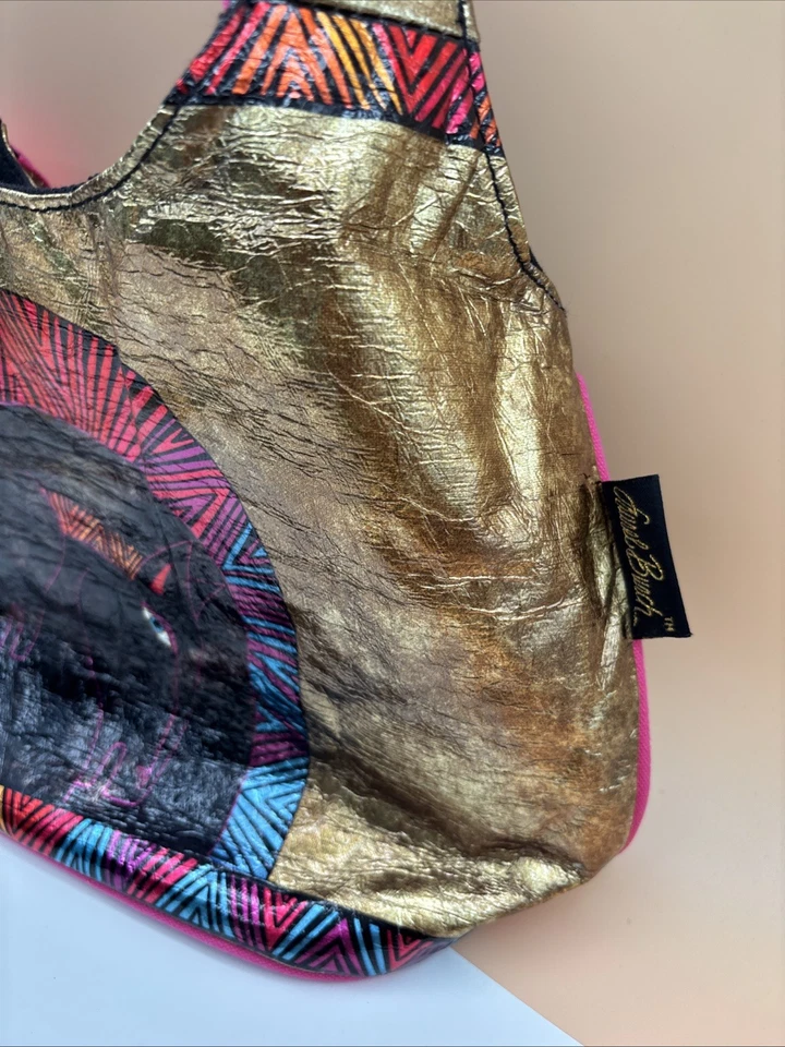 Vintage Laurel Burch Indigo Horse Canvas Duffle Bag Mare Foal Small Tote 2015 - Image 3 of 4