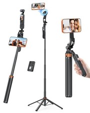 Magnetic Phone Tripod  Selfie Stick, Adjustable Height up to 66.9", Strong Magn