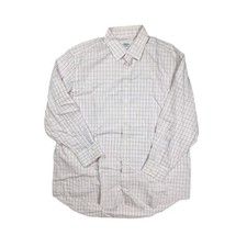 Charles Tyrwhitt Classic Fit Non Iron Pink Check Dress Shirt Men's Size 17.5/34