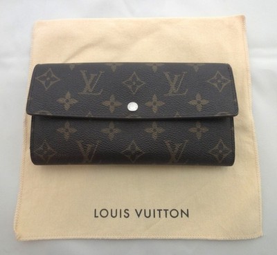 Louis Vuitton Porte Monnaie Monogram Pochette Wallet with Dust Bag