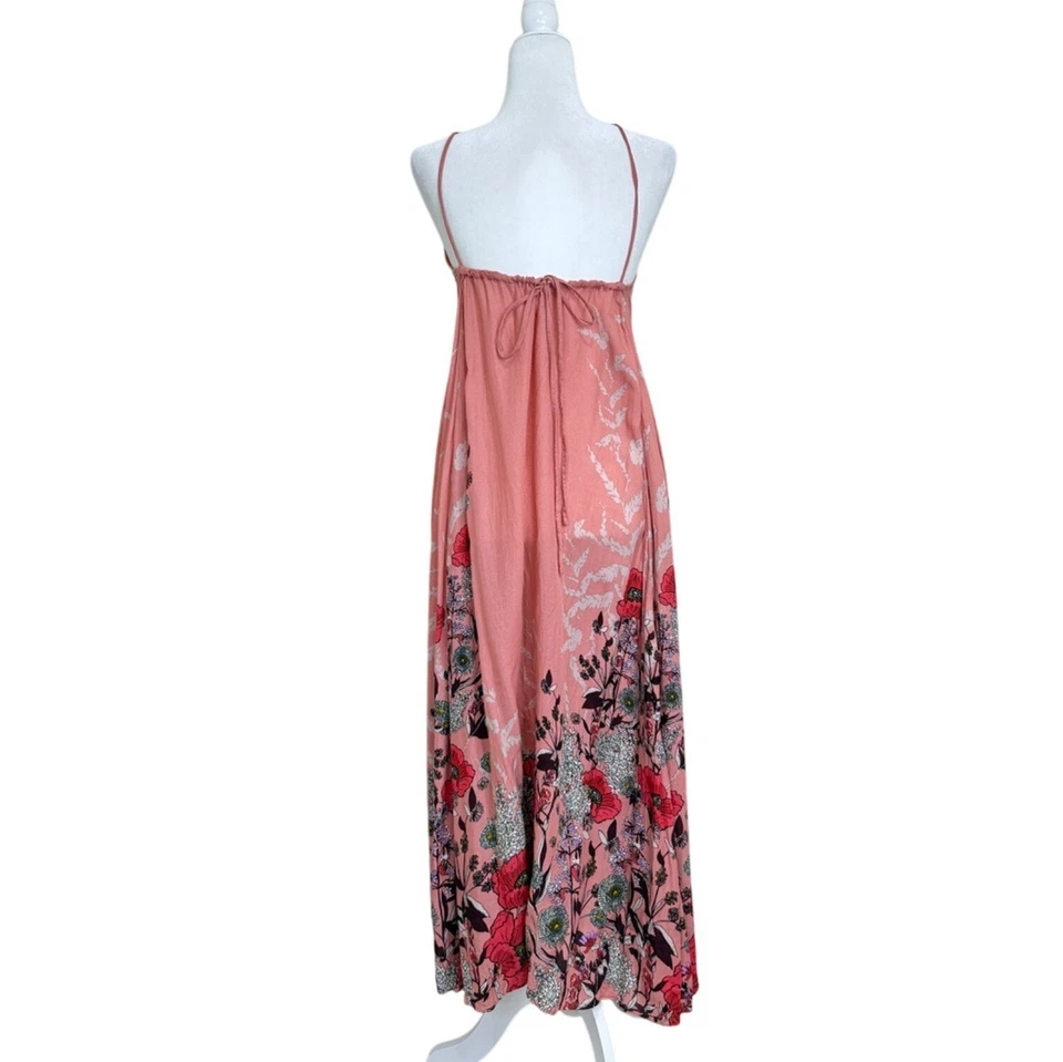 Intimately Free People Embrace It Maxi Dress Rose Floral Halter Womens Size S - Image 4 of 4