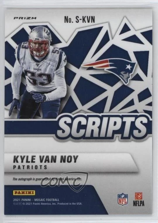 2021 Panini Mosaic Scripts Kyle Van Noy #S-KVN Auto - Image 2 of 2