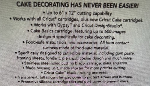 Cricut CAKE Mini Electronic Cutting Red Machine Cake Decorating w cartridge - Picture 5 of 8
