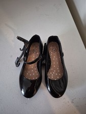 WONDER NATION GIRLS BLACK PATENT LEATHER MARYJANE DRESS SHOE SPARKLE HEEL SZ 11