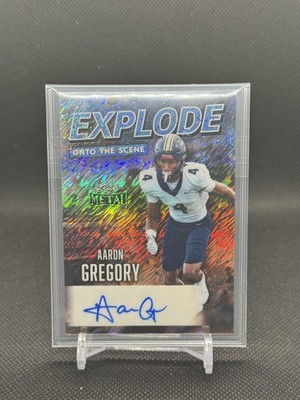 2026 Leaf Metal Aaron Gregory Explode Onto The Scene Auto Shimmer Blue #/8