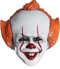 Pennywise Plastic Mask It Chapter 2 Fancy Dress Up Halloween Costume Accessory
