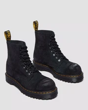 Dr Martens 1460 Pascal Steel Toe Boots "Black Suede" Men Size 9 / Women Size 10