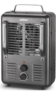 1500W Milkhouse Space Heater with Thermostat, Durable Metal Housing, Utility Use