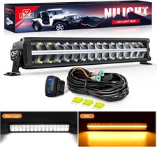 Nilight 19 Inch LED Light Bar with Amber DRL 150W Flood Spot Combo Offroad Light