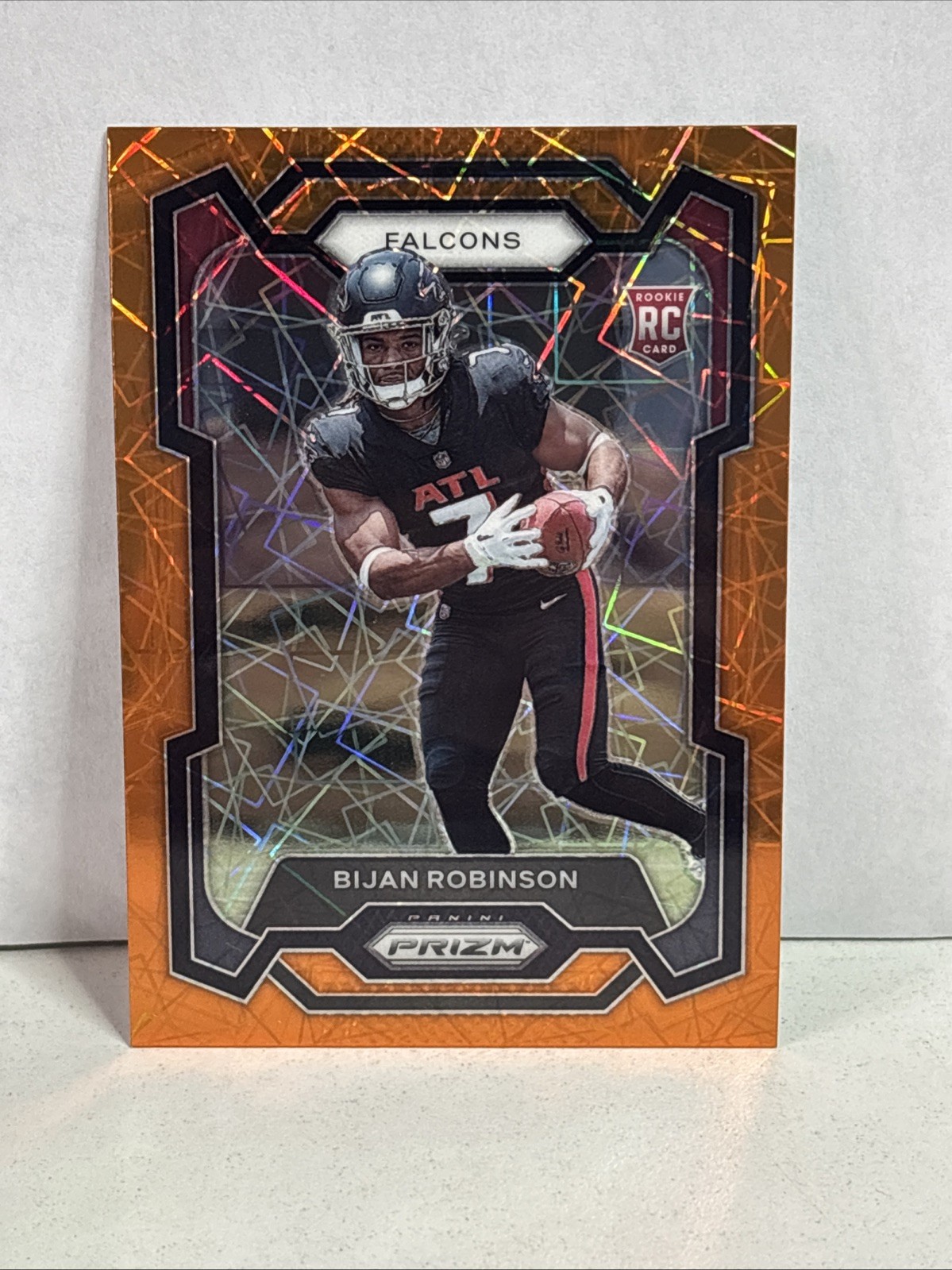 2023 Panini Prizm Bijan Robinson RC #305 Orange Lazer Rookie Atlanta Falcons