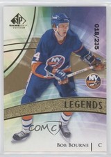 2020-21 Upper Deck SP Game Used Legends Golden Burst 18/235 Bob Bourne #111 10dn