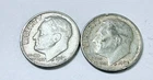 1963 D Roosevelt Dimes, 90% Silver Lot Of 2 Circulated Coins Free Shipping #8733