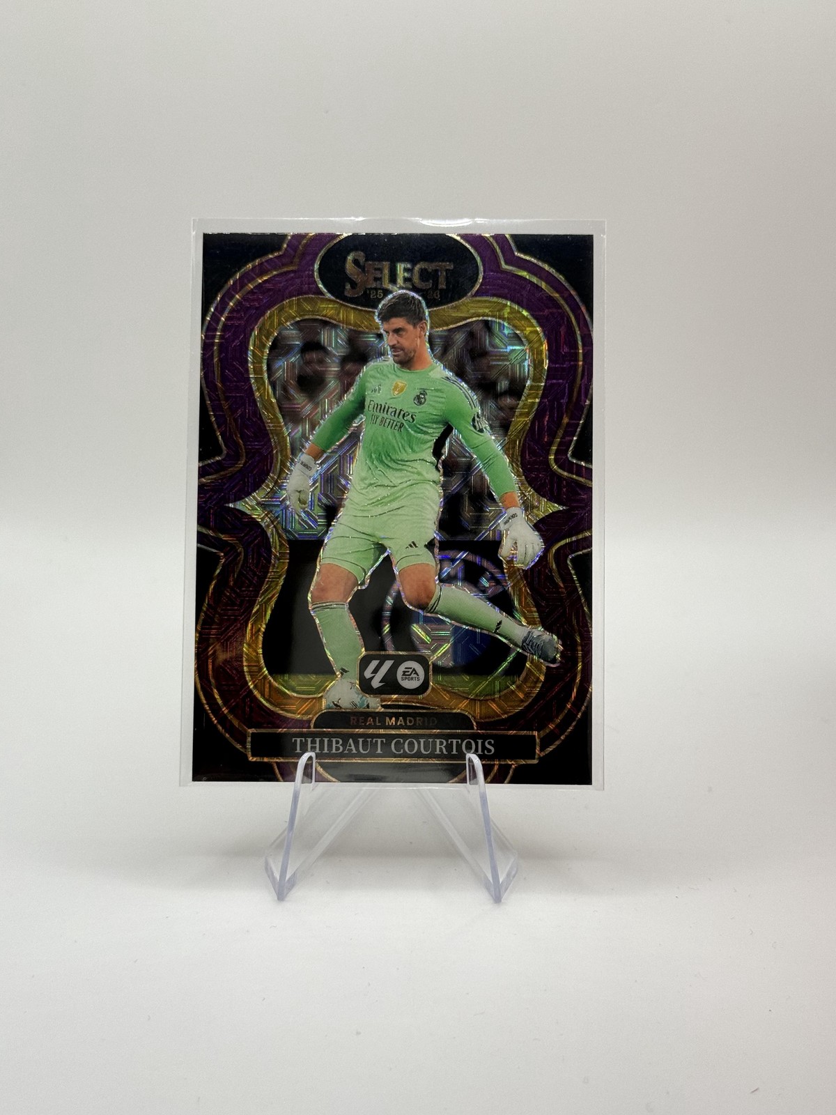 Thibaut Courtois Purple Mojo 2025-26 Panini Select La Liga #112