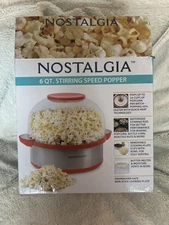 Nostalgia 6-qt Stirring Popcorn Maker w/ Lid - Speed Popper