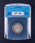 1910 Barber Quarter 25c ANACS EF40 Thin Holder ANA736