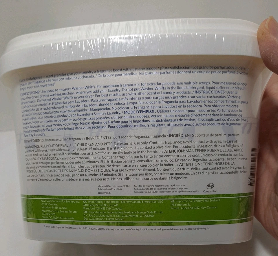 Bañera Scentsy Sea Salt & Aguacate Whanff 48oz... NUEVA Foto 3 de 3