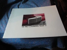Auto Brochure The 1980  Continental Mark VI 22 Pg Great Illustrations Informatio