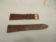GENUINE exotic watchstrap watch band strap 21mm honey genuine crocodile usa flat