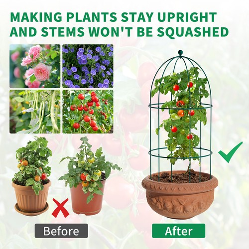SLSY 3 Packs Garden Trellis,Tomato Cage for Climbing Plants Outdoor 47.2"x17.7" - Picture 18 of 39