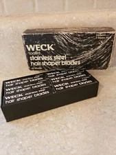 Vintage Weck Coated Stainless Steel Hair Shaper Blades, 12 Boxes of 5, 60 Blades