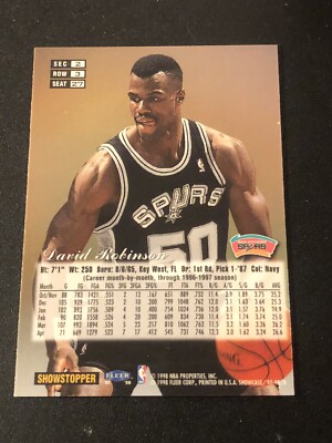 最終価格　90s oaklay ホログラム　パネル　＆スノーライダーズパネル 1997-98 Flair Showcase Row 3 David Robinson #27 HOF | eBay