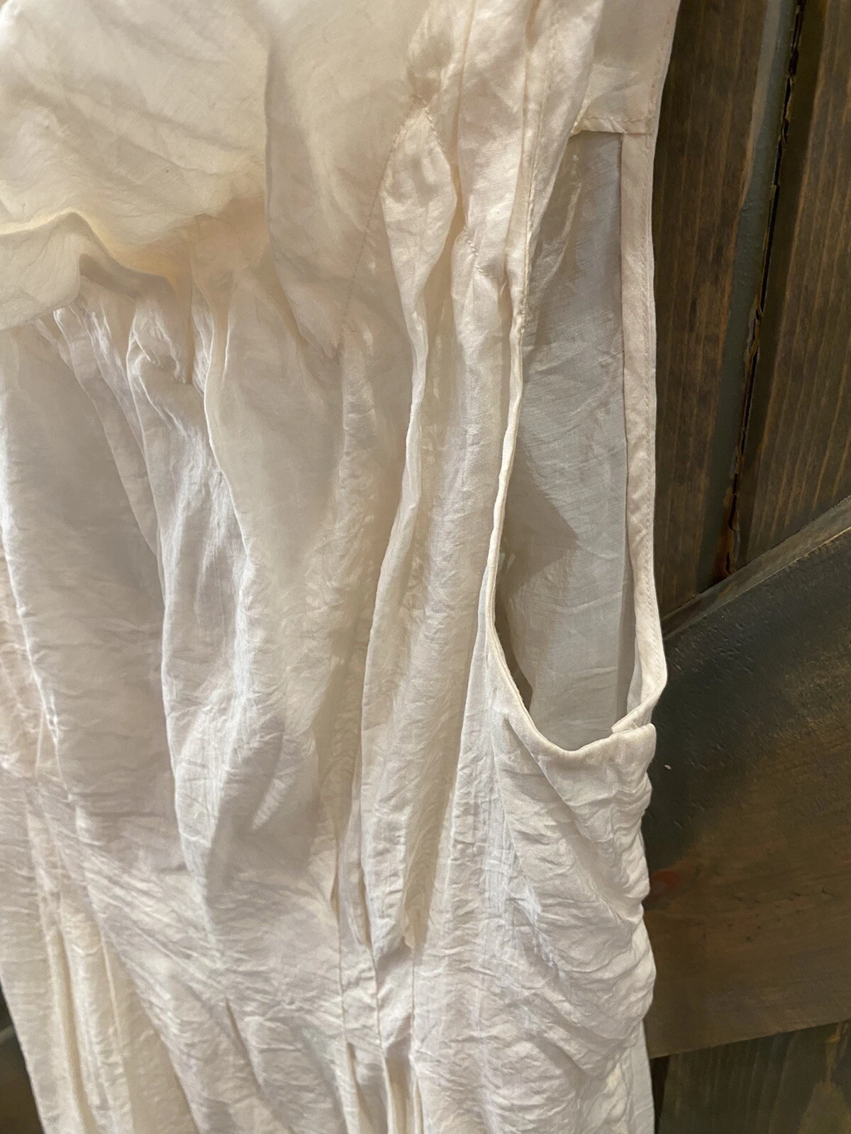 OFF WHITE Abito donna BCBG Maxazria Rnway bianco sporco taglia 8 senza maniche scollo a scoop