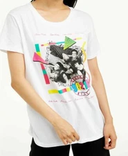 Love Tribe Juniors' 90210 Graphic T-Shirt White Size Large NWT Free Ship