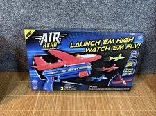 Air Hero Airplane Launcher Set With Launcher & 3 LED Planes- NIB