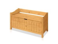 Sitztruhe Sitzbank Bank Truhe Truhenbank Massivholz Leilo Kiefer Natur B: 107 Cm