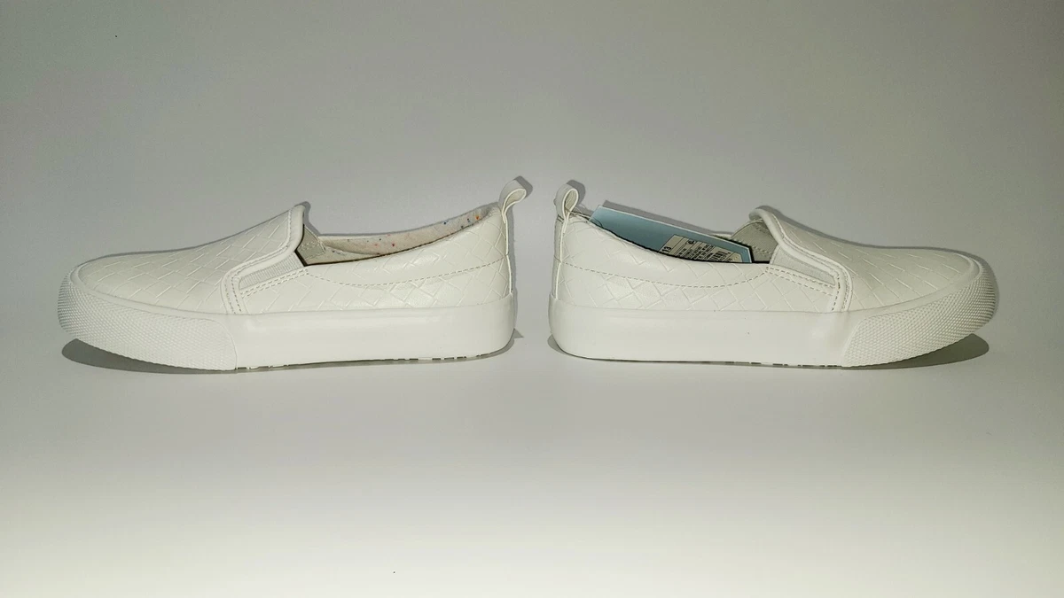 Girls white 2025 slip ons