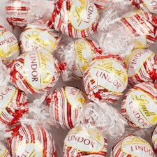 Lindt LINDOR PEPPERMINT WHITE Chocolate TRUFF...