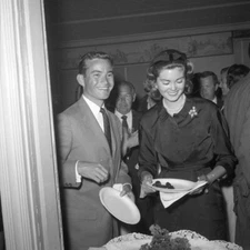 Ray Stricklyn Maria Cooper Candid 1950's Party Original 2 1/4 Camera Negative